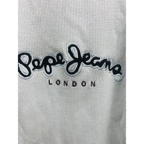 Pepe Jeans London Vintage Cardigan Men Sweater Logo Spell Out Size XL Blue - Picture 6 of 14